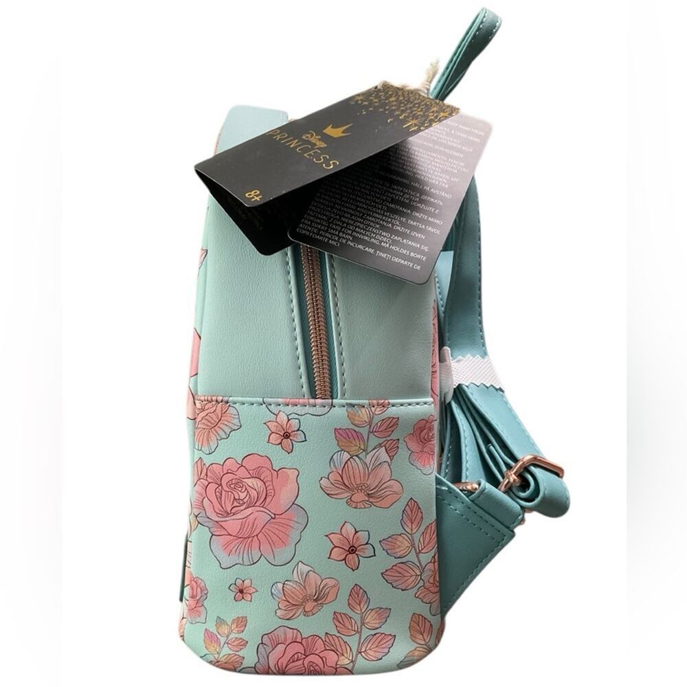 Disney Loungefly Cinderella Pink Floral Mini Backpack NWT - Picture 4 of 9